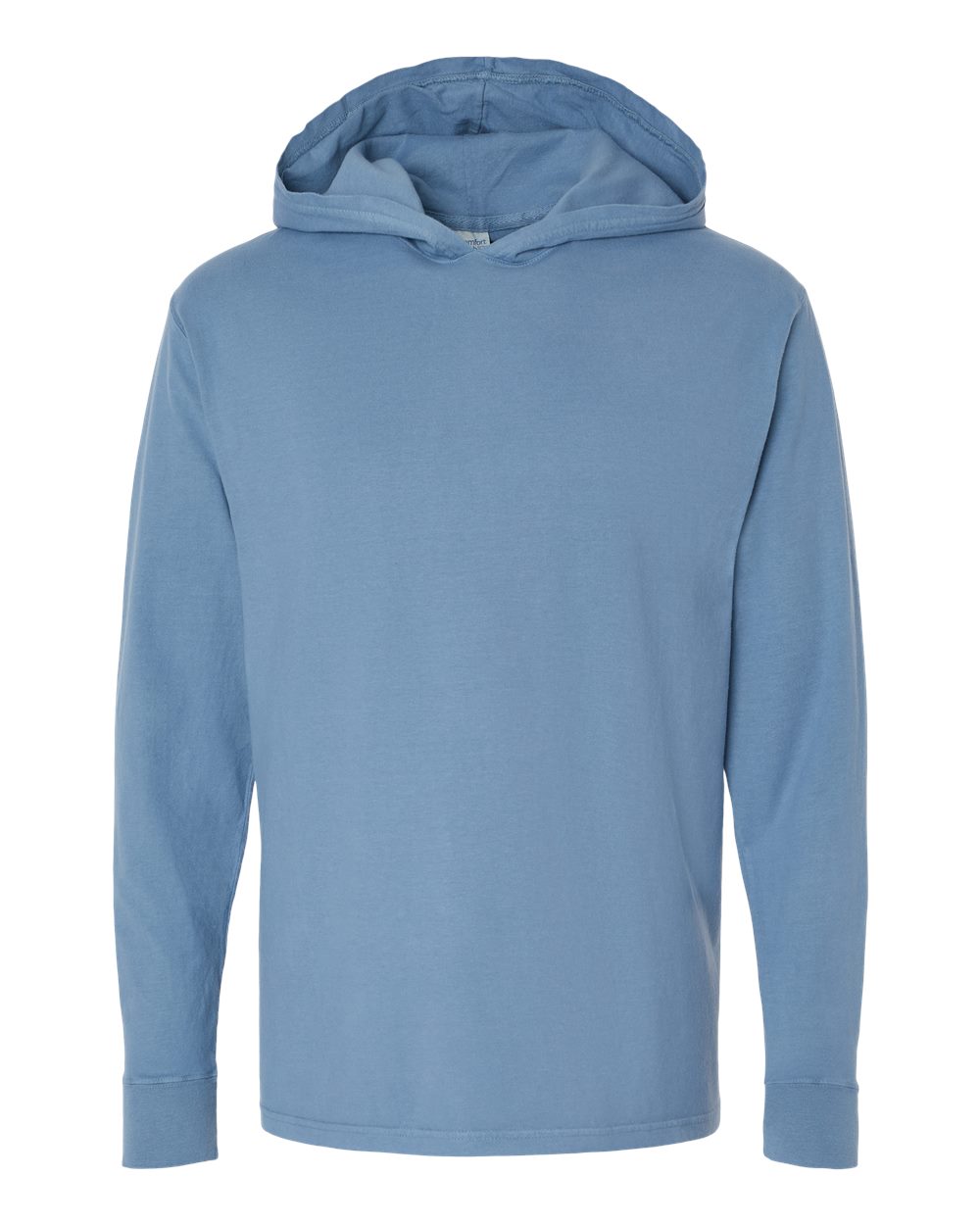 ComfortWash by Hanes GDH280 - Unisex Garment-Dyed Jersey Hooded Long Sleeve T-Shirt — Saltwater (flat)