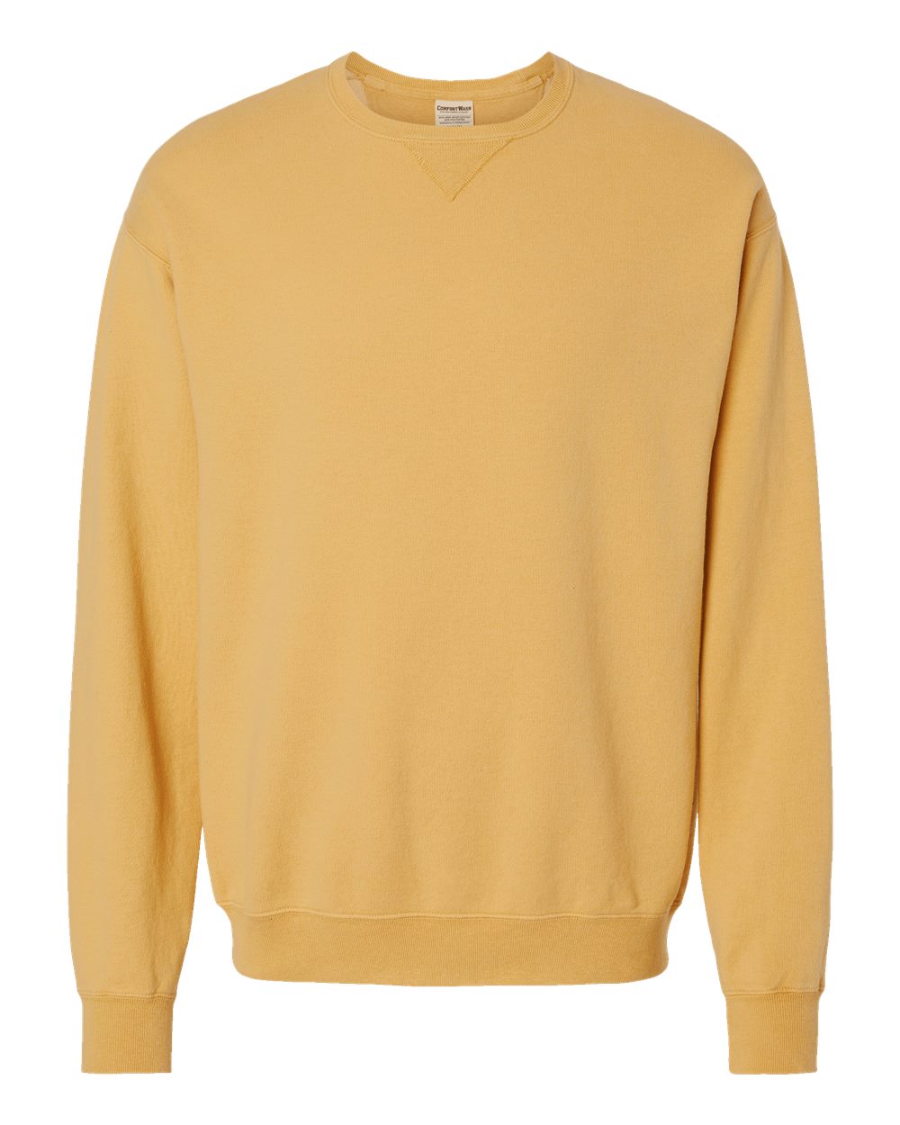 ComfortWash by Hanes GDH400 - Unisex Garment-Dyed Crewneck Sweatshirt — Artisan Gold (flat)