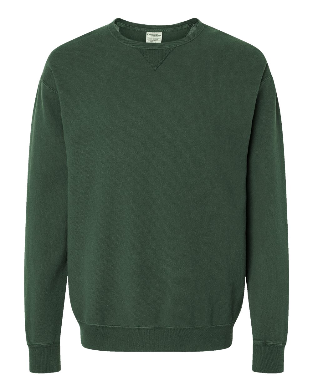ComfortWash by Hanes GDH400 - Unisex Garment-Dyed Crewneck Sweatshirt — Field Green (flat)
