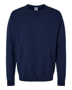 ComfortWash by Hanes GDH400 - Unisex Garment-Dyed Crewneck Sweatshirt — Navy (flat)