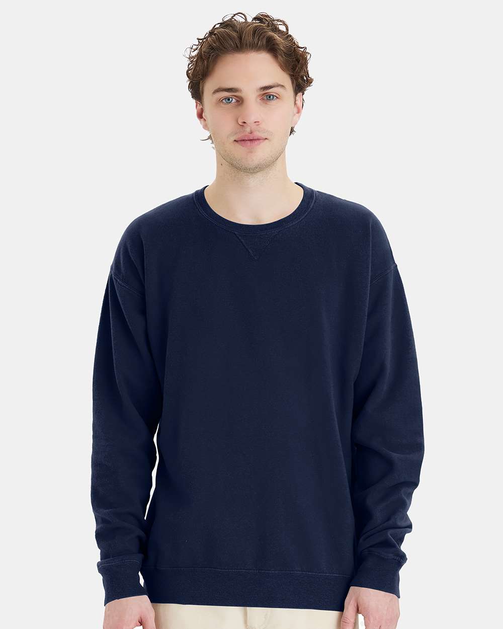 ComfortWash by Hanes GDH400 - Unisex Garment-Dyed Crewneck Sweatshirt — Navy