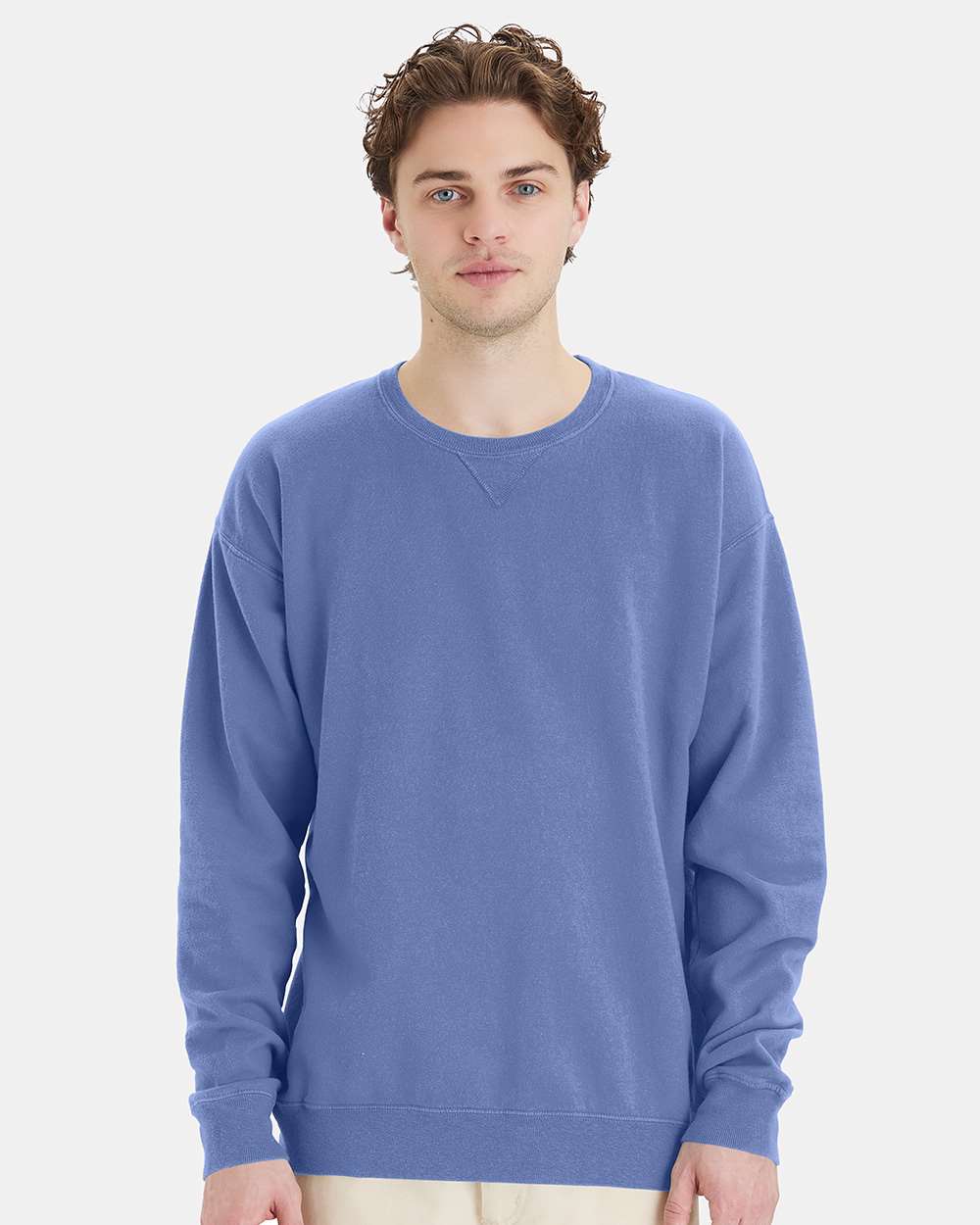 ComfortWash by Hanes GDH400 - Unisex Garment-Dyed Crewneck Sweatshirt — Frontier Blue