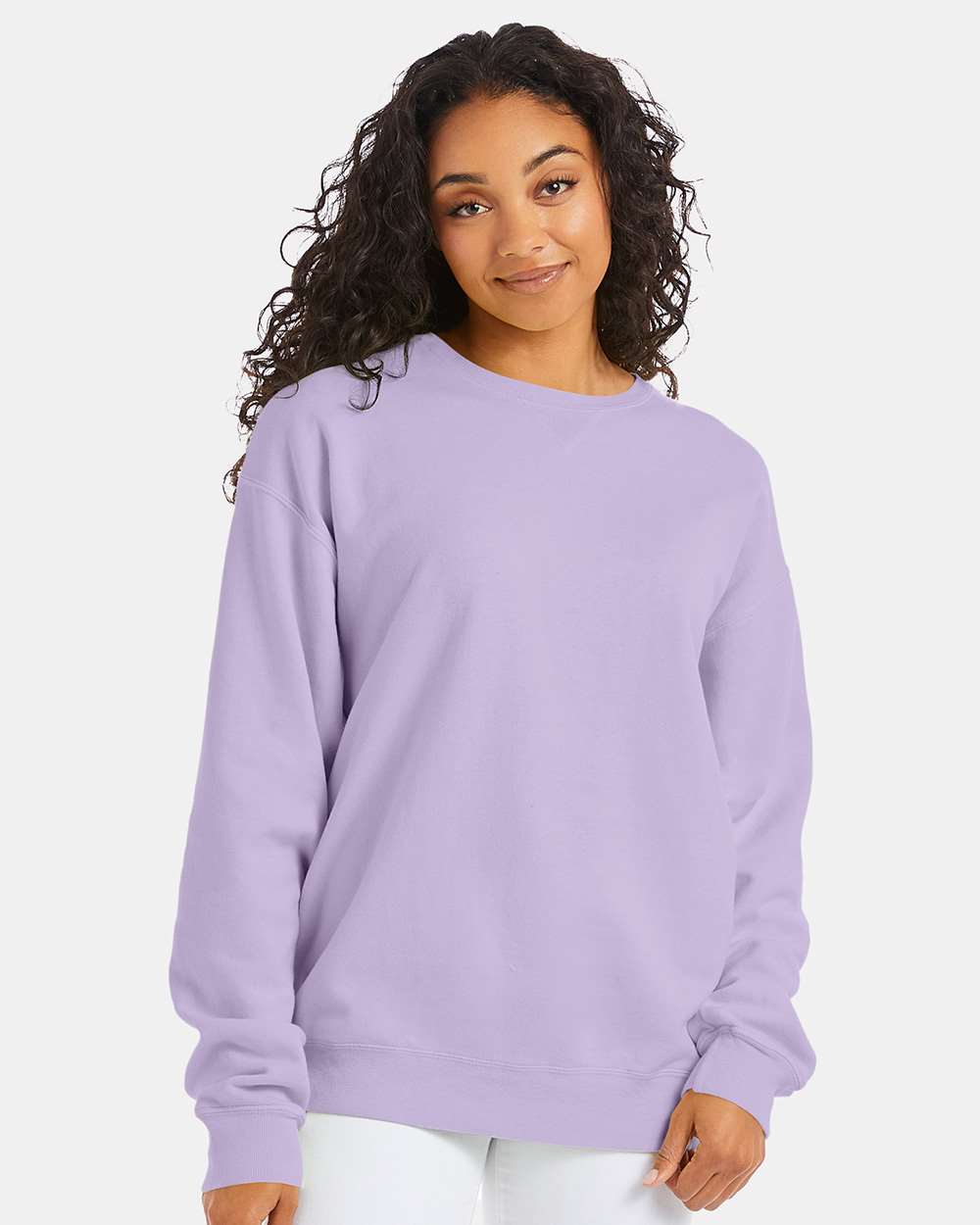 ComfortWash by Hanes GDH400 - Unisex Garment-Dyed Crewneck Sweatshirt — Future Lavender