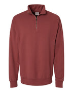 ComfortWash by Hanes GDH425 - Unisex Garment-Dyed Quarter-Zip Sweatshirt — Cayenne (flat)
