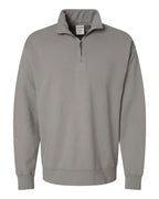 ComfortWash by Hanes GDH425 - Unisex Garment-Dyed Quarter-Zip Sweatshirt — Concrete Grey (flat)