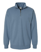 ComfortWash by Hanes GDH425 - Unisex Garment-Dyed Quarter-Zip Sweatshirt — Saltwater (flat)