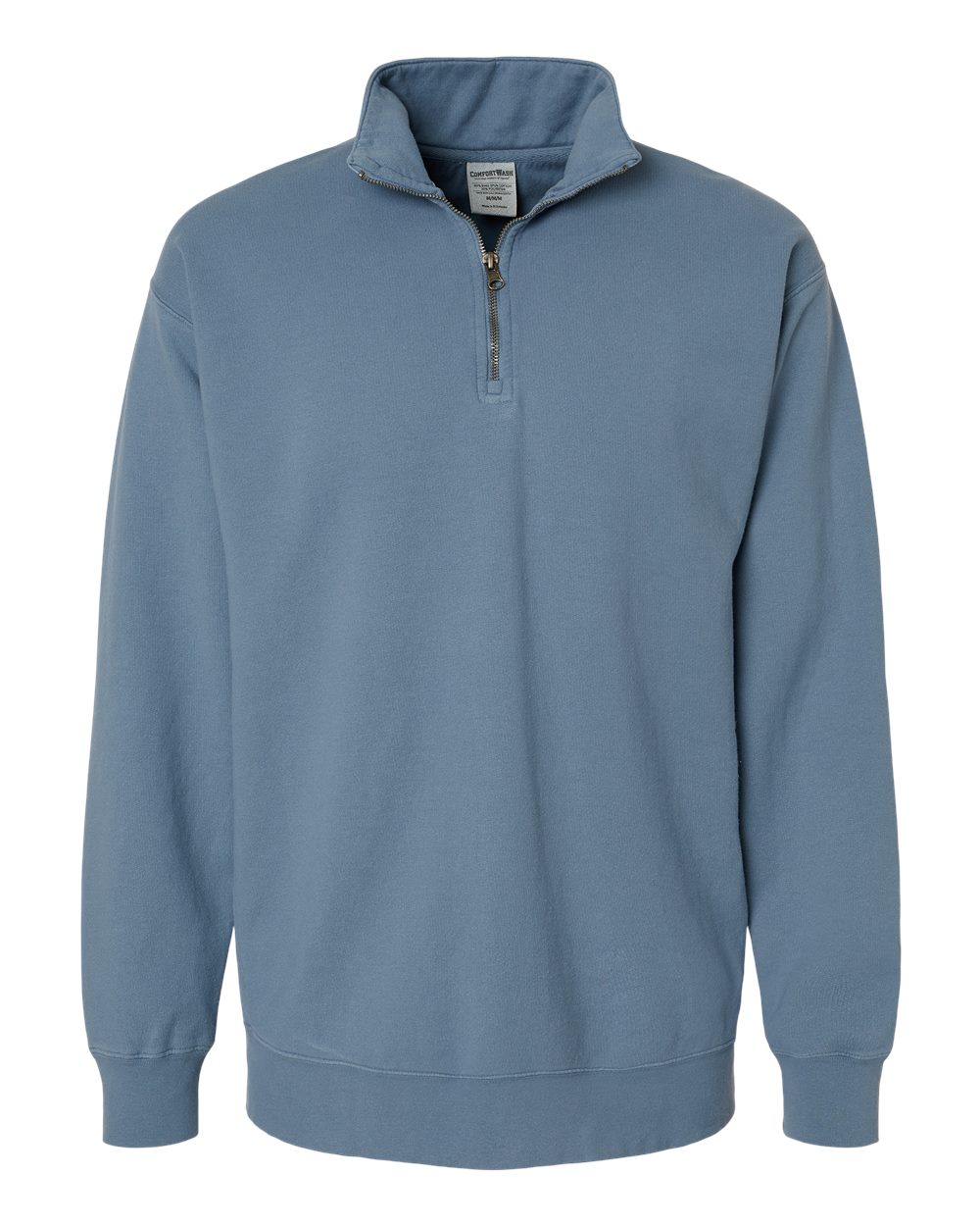 ComfortWash by Hanes GDH425 - Unisex Garment-Dyed Quarter-Zip Sweatshirt — Saltwater (flat)