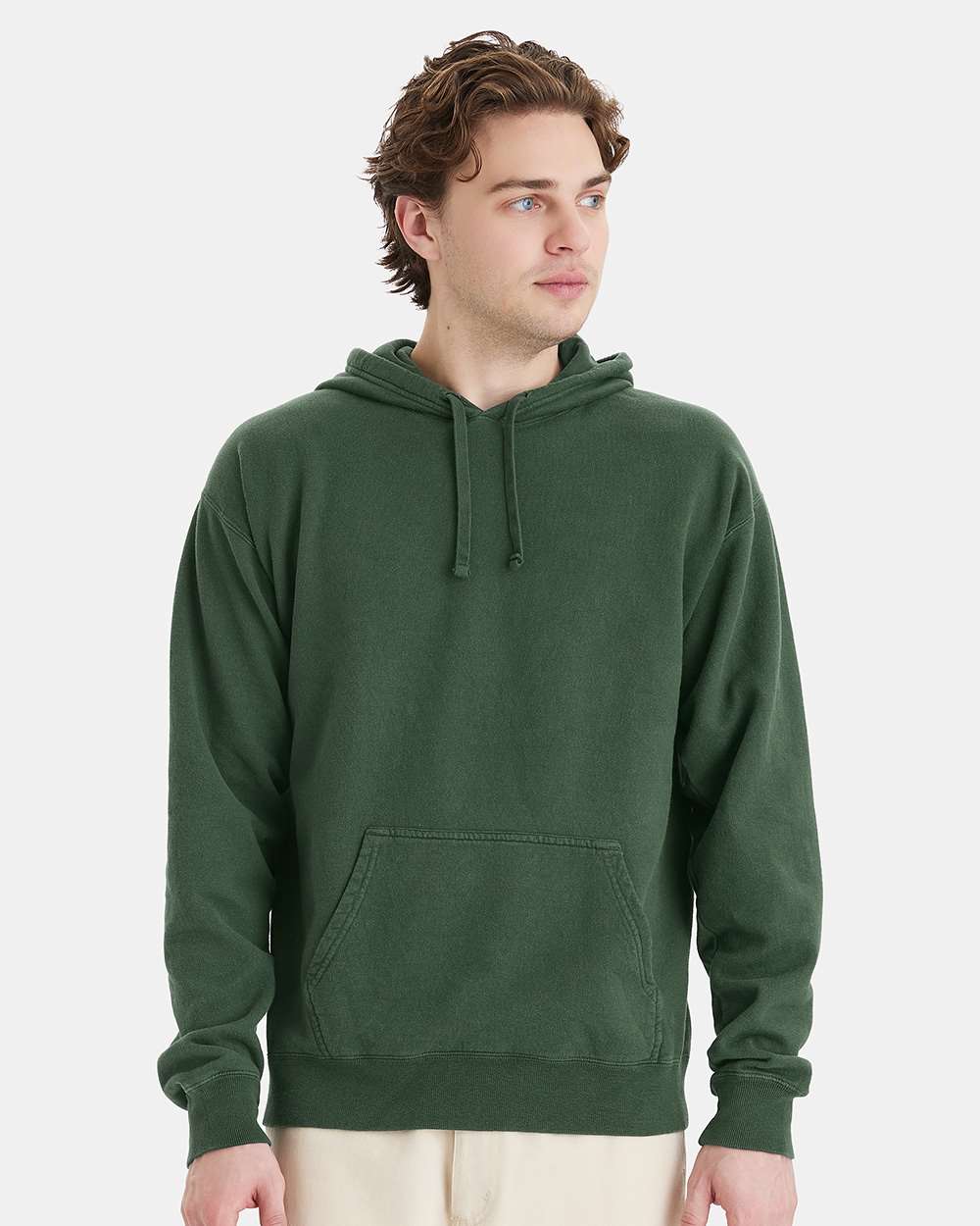ComfortWash by Hanes GDH450 - Unisex Garment-Dyed Hooded Sweatshirt — Field Green