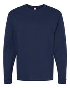 Hanes 5286 - Essential-T Long Sleeve T-Shirt — Athletic Navy (flat)