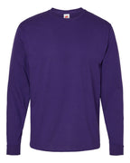 Hanes 5286 - Essential-T Long Sleeve T-Shirt — Athletic Purple (flat)