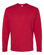 Hanes 5286 - Essential-T Long Sleeve T-Shirt — Athletic Crimson (flat)