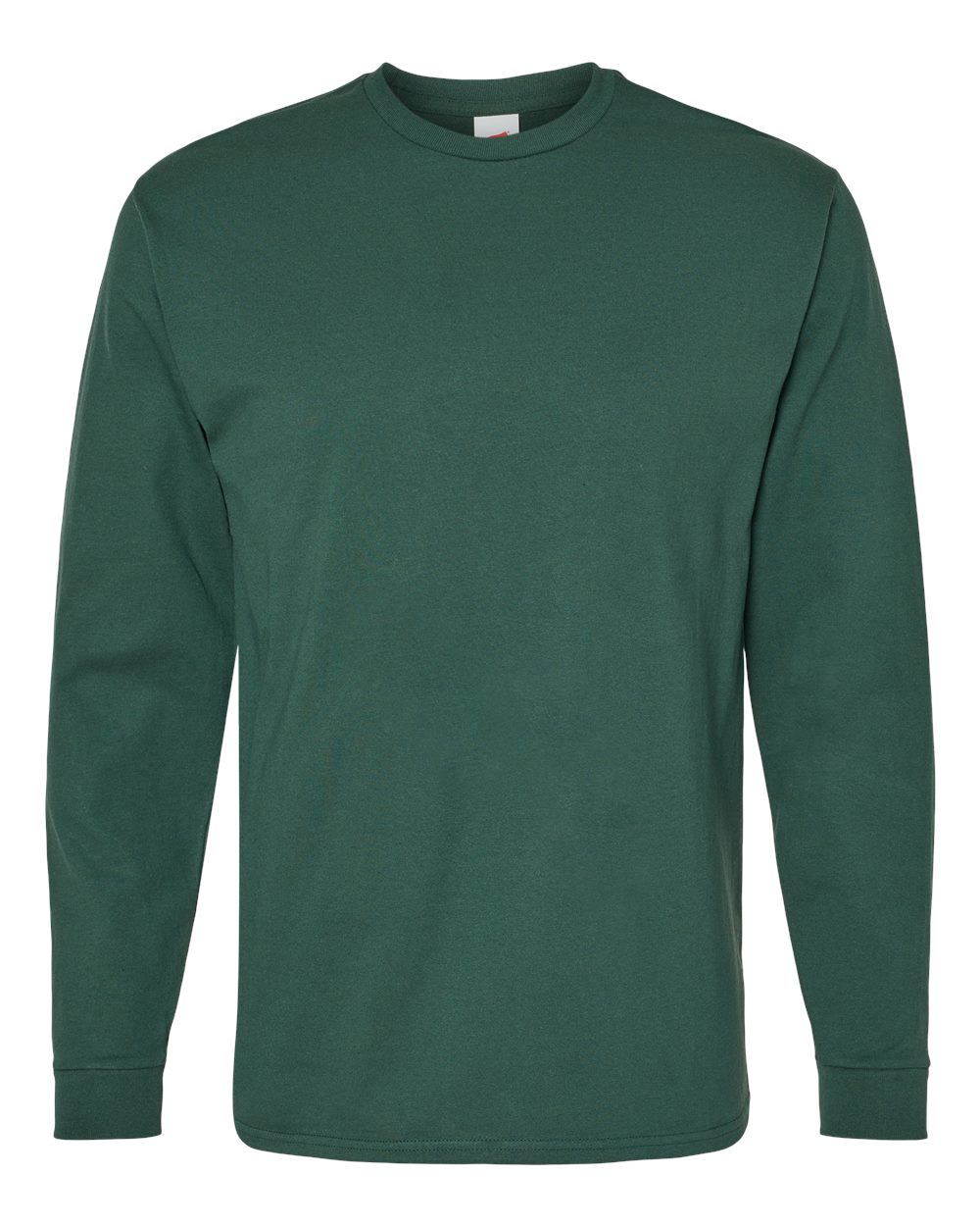 Hanes 5286 - Essential-T Long Sleeve T-Shirt — Athletic Dark Green (flat)