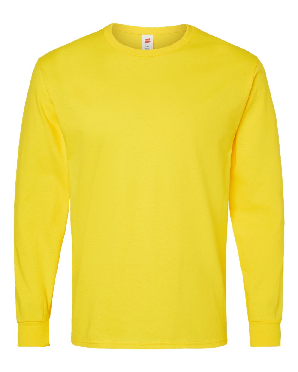 Hanes 5286 - Essential-T Long Sleeve T-Shirt — Athletic Yellow (flat)