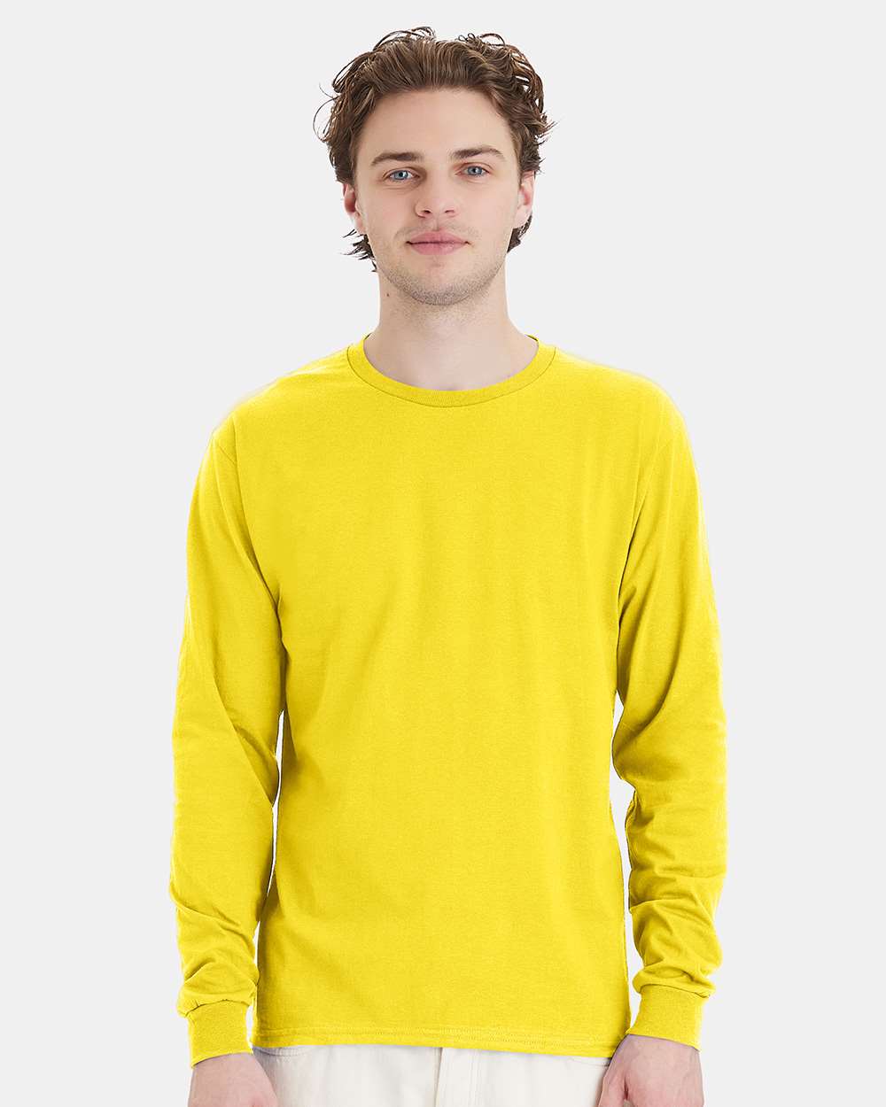 Hanes 5286 - Essential-T Long Sleeve T-Shirt — Athletic Yellow