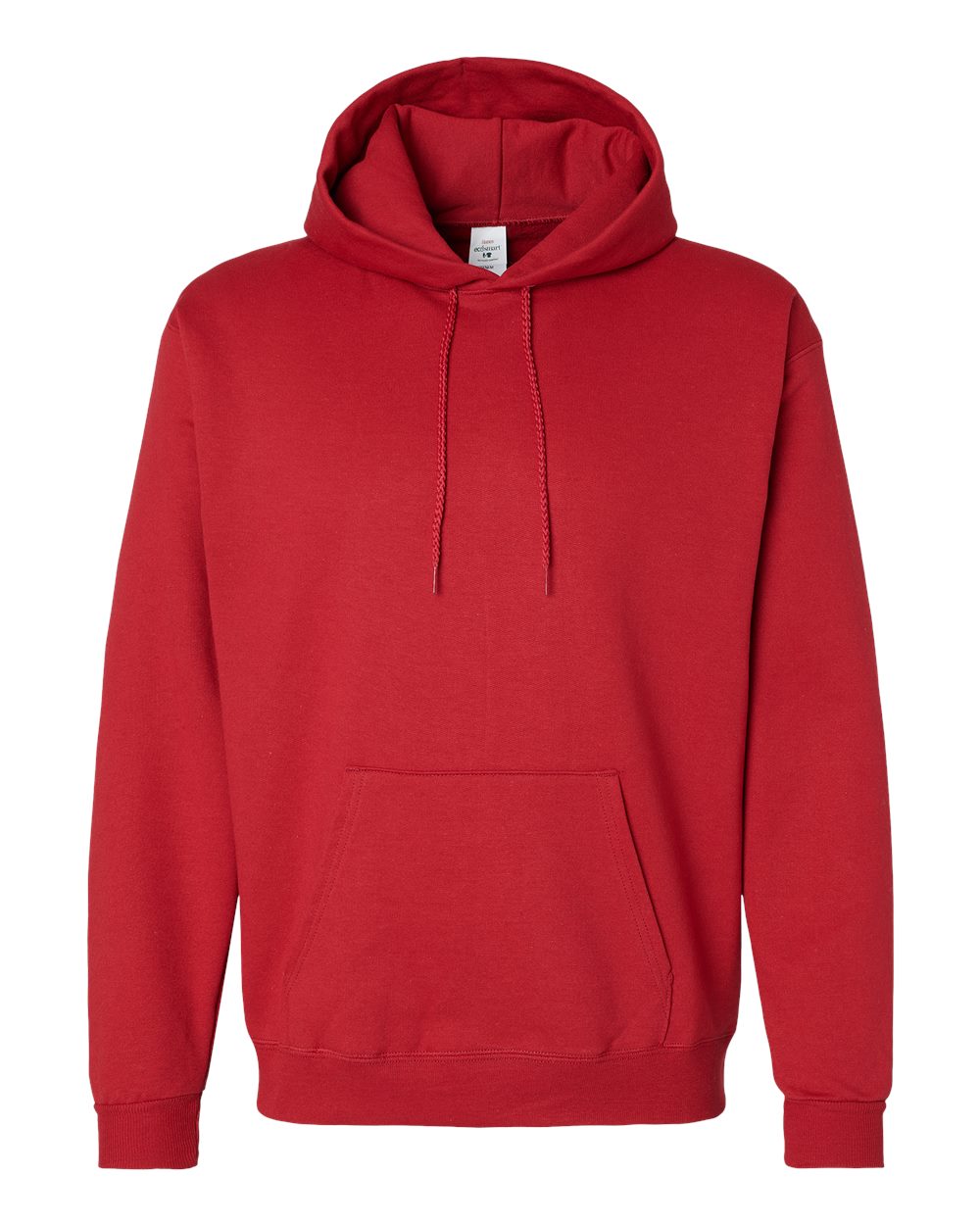 Hanes P170 - Unisex EcoSmart® Hooded Sweatshirt — Athletic Crimson (flat)
