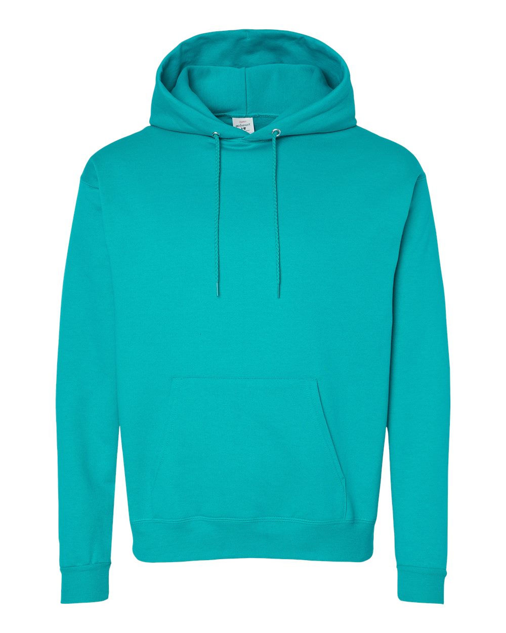 Hanes P170 - Unisex EcoSmart® Hooded Sweatshirt — Athletic Teal (flat)