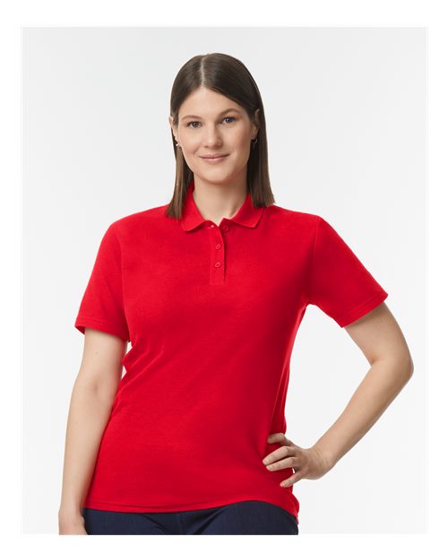 Gildan 64800L - Women's Softstyle Pique Polo - Cherry Red