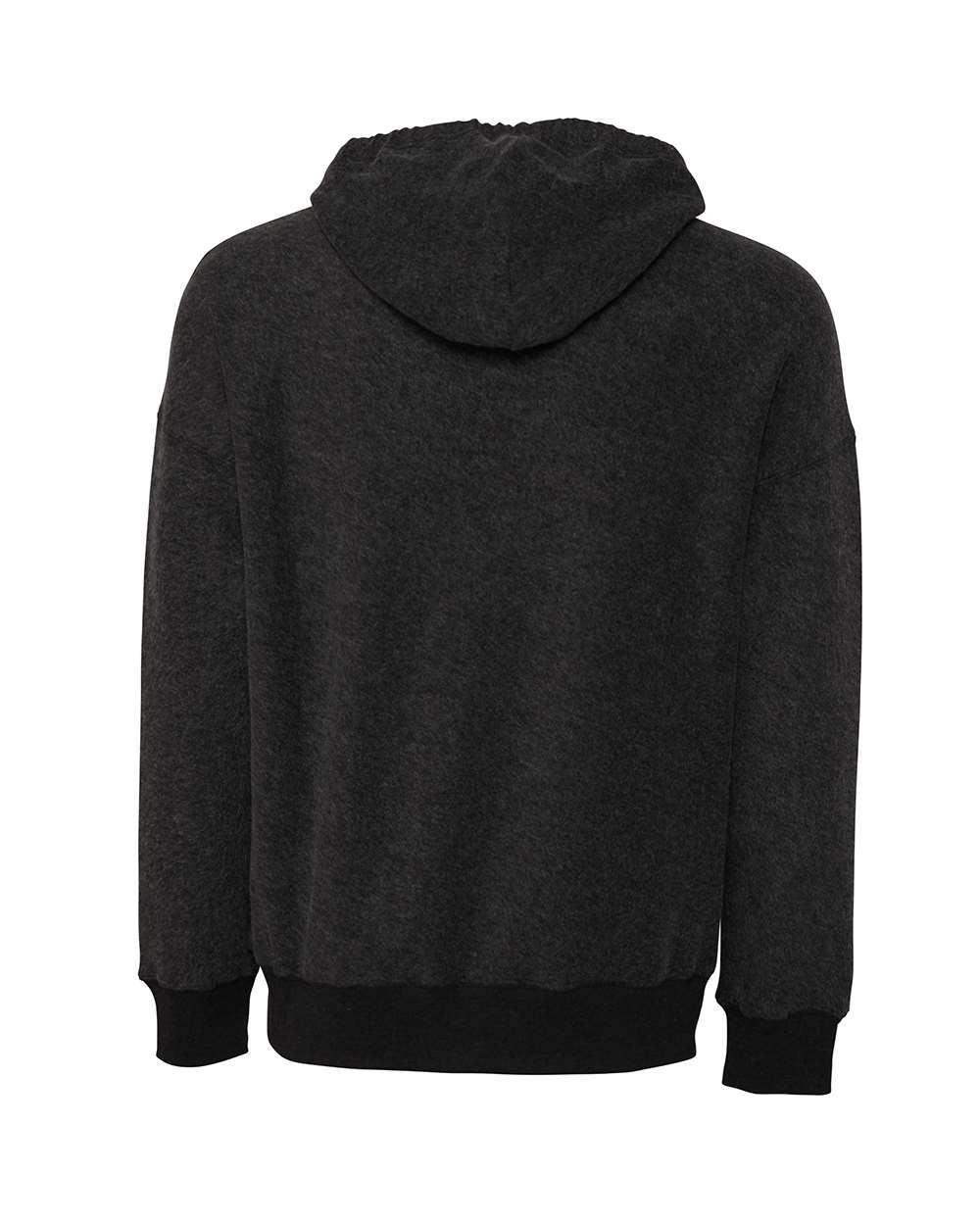 BELLA + CANVAS 3329 — Unisex FWD Fashion Sueded Fleece Hoodie Sweatshirt — Black Heather (flat)