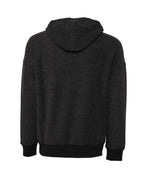 BELLA + CANVAS 3329 — Unisex FWD Fashion Sueded Fleece Hoodie Sweatshirt — Black Heather (flat)