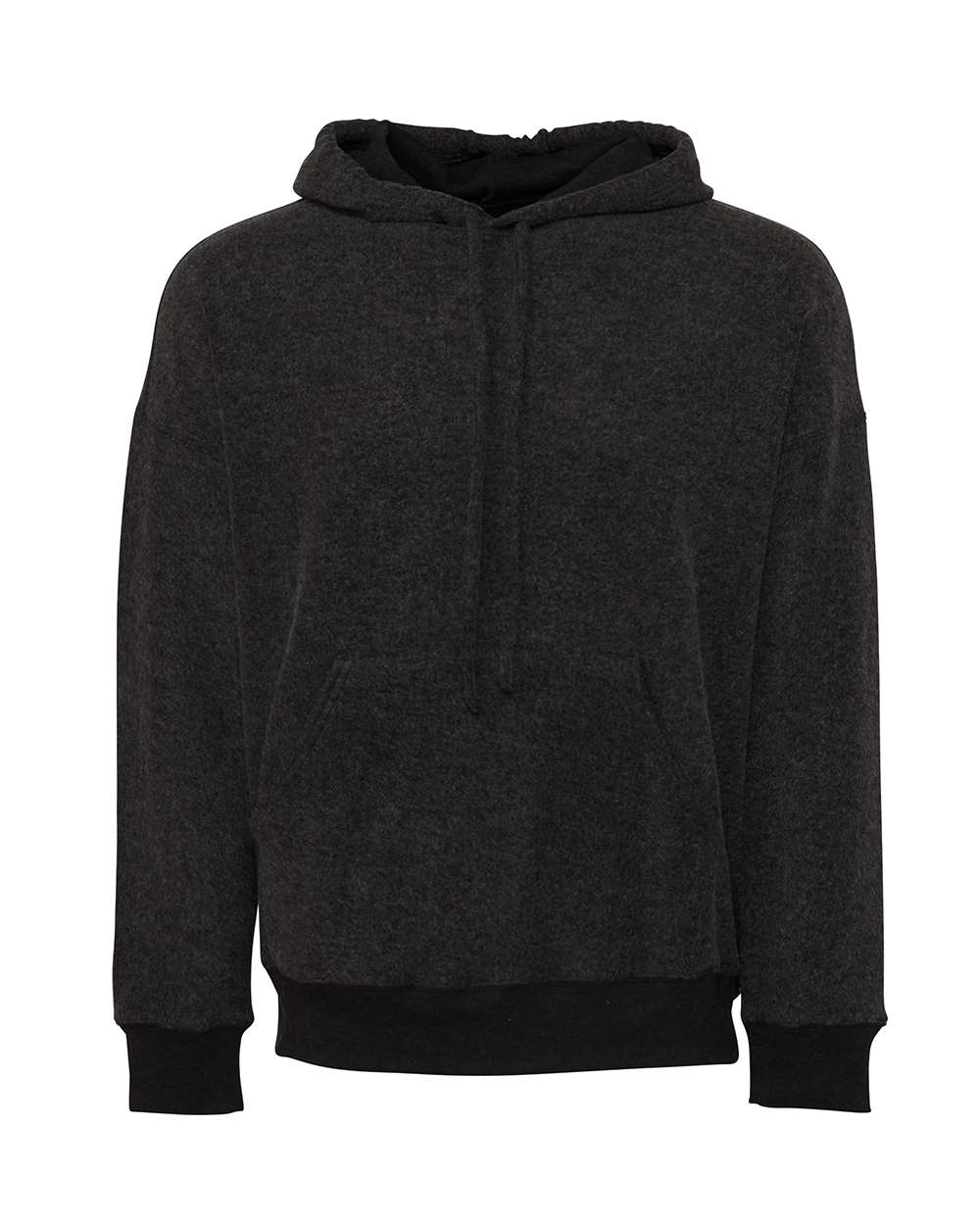 BELLA + CANVAS 3329 — Unisex FWD Fashion Sueded Fleece Hoodie Sweatshirt — Black Heather