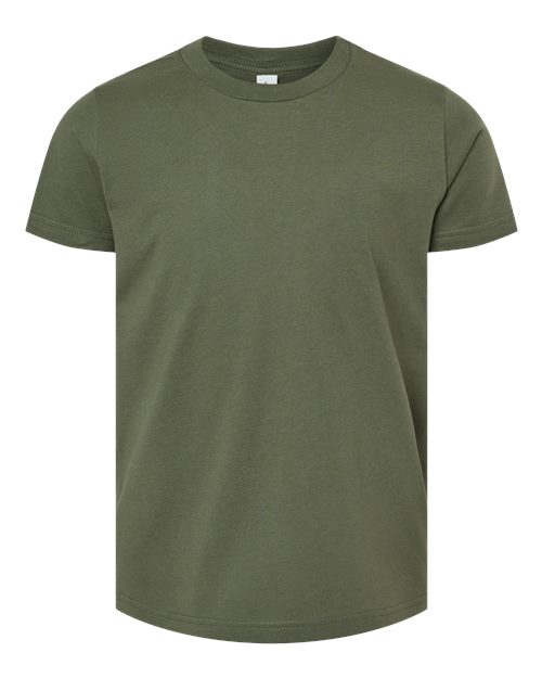 BELLA + CANVAS 3001Y - Youth Jersey Tee - Military Green