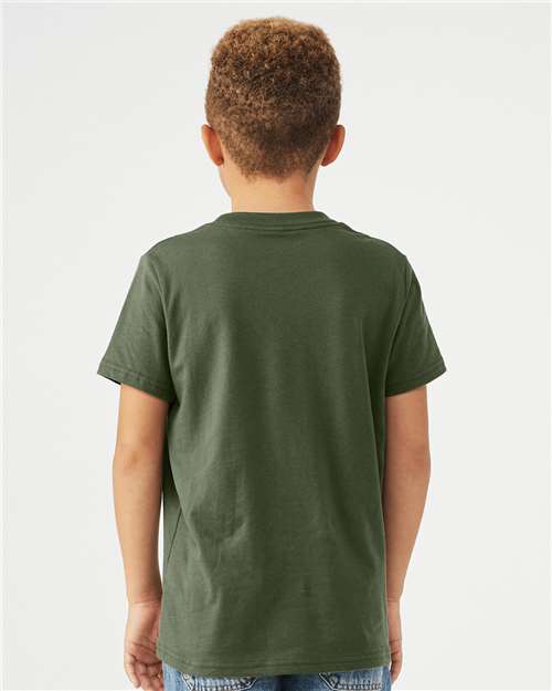 BELLA + CANVAS 3001Y - Youth Jersey Tee - Military Green