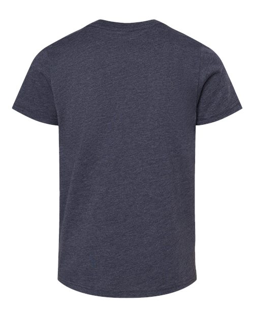 BELLA + CANVAS 3001YCVC - Youth CVC Jersey Tee - Heather Midnight Navy