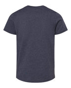 BELLA + CANVAS 3001YCVC - Youth CVC Jersey Tee - Heather Midnight Navy