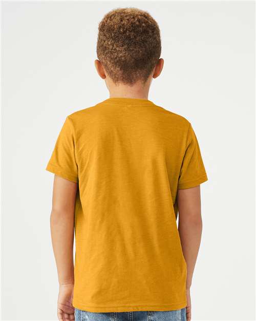 BELLA + CANVAS 3001YCVC - Youth CVC Jersey Tee - Heather Mustard