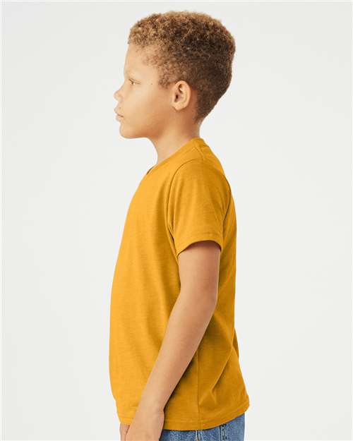 BELLA + CANVAS 3001YCVC - Youth CVC Jersey Tee - Heather Mustard