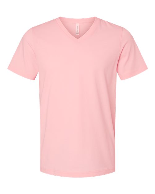BELLA + CANVAS 3005 - Unisex Jersey V-Neck Tee - Pink
