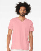 BELLA + CANVAS 3005 - Unisex Jersey V-Neck Tee - Pink