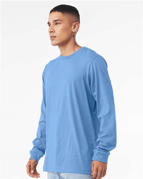 BELLA + CANVAS 3501CVC - Heather CVC Long Sleeve Tee - Heather Carolina Blue