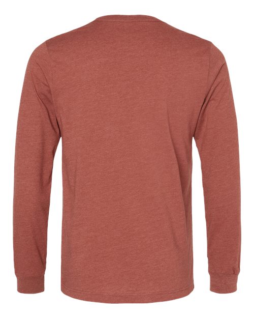 BELLA + CANVAS 3501CVC - Heather CVC Long Sleeve Tee - Heather Clay