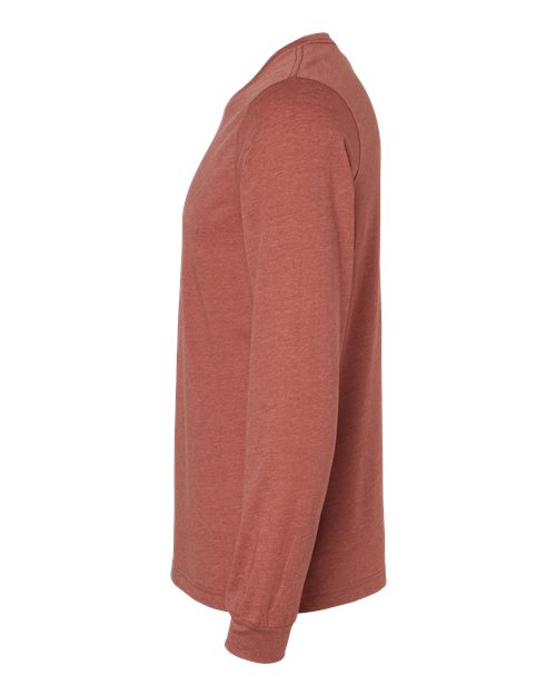BELLA + CANVAS 3501CVC - Heather CVC Long Sleeve Tee - Heather Clay