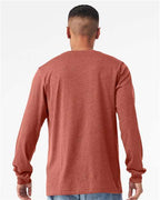 BELLA + CANVAS 3501CVC - Heather CVC Long Sleeve Tee - Heather Clay