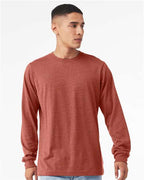 BELLA + CANVAS 3501CVC - Heather CVC Long Sleeve Tee - Heather Clay