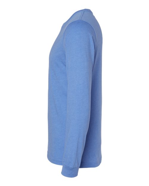 BELLA + CANVAS 3501CVC - Heather CVC Long Sleeve Tee - Heather Columbia Blue