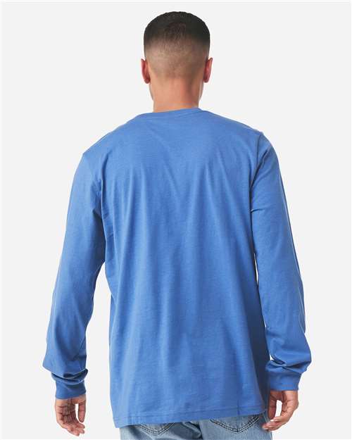 BELLA + CANVAS 3501CVC - Heather CVC Long Sleeve Tee - Heather Columbia Blue
