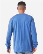 BELLA + CANVAS 3501CVC - Heather CVC Long Sleeve Tee - Heather Columbia Blue