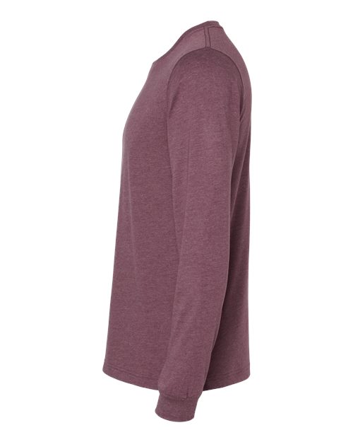 BELLA + CANVAS 3501CVC - Heather CVC Long Sleeve Tee - Heather Maroon