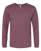 BELLA + CANVAS 3501CVC - Heather CVC Long Sleeve Tee - Heather Maroon
