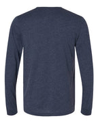 BELLA + CANVAS 3501CVC - Heather CVC Long Sleeve Tee - Heather Midnight Navy