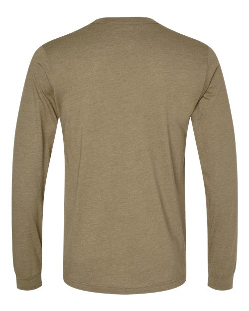 BELLA + CANVAS 3501CVC - Heather CVC Long Sleeve Tee - Heather Olive