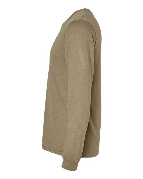 BELLA + CANVAS 3501CVC - Heather CVC Long Sleeve Tee - Heather Olive