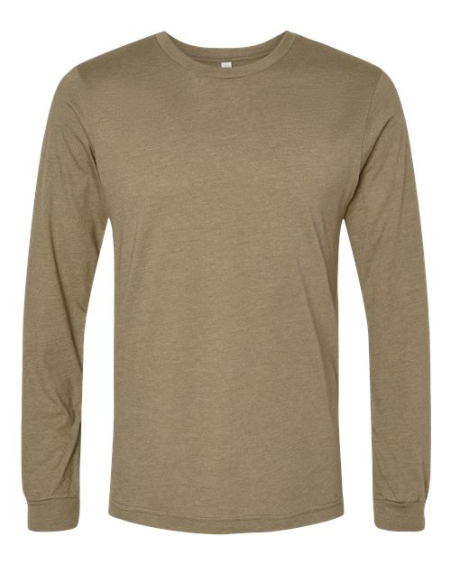 BELLA + CANVAS 3501CVC - Heather CVC Long Sleeve Tee - Heather Olive