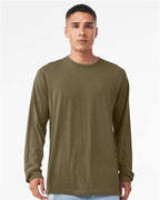BELLA + CANVAS 3501CVC - Heather CVC Long Sleeve Tee - Heather Olive