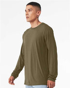 BELLA + CANVAS 3501CVC - Heather CVC Long Sleeve Tee - Heather Olive