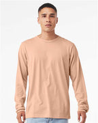 BELLA + CANVAS 3501CVC - Heather CVC Long Sleeve Tee - Heather Peach