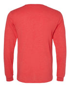 BELLA + CANVAS 3501CVC - Heather CVC Long Sleeve Tee - Heather Red